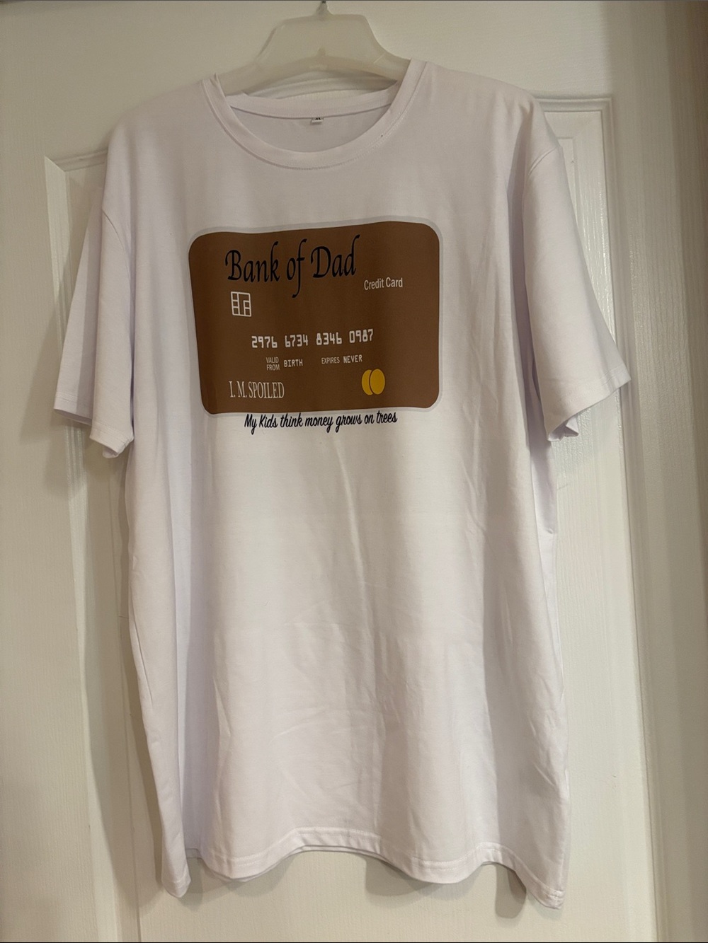 Bank of Dad White Graphic T-Shirt